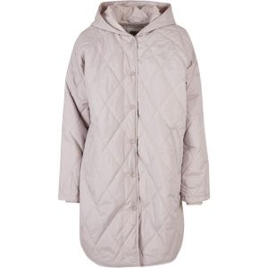 Kurtka parka damska z kapturem Urban Classics Oversized Diamond Quilted. Szare kurtki Urban Classics, na zimę, bez wzorów, z kapturem. Za 380,00 zł.