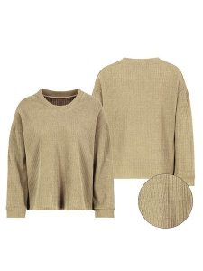 Sublevel Sweter w kolorze beżowym rozmiar: S/M. Brązowe swetry oversize Sublevel, m, bez wzorów, bez ramiączek. Za 52,67 zł.