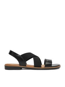 Lasocki Sandały CEO-WI16-DOROTHY-01 Czarny. Czarne sandały Lasocki, bez wzorów, z materiału, bez obcasa, na płaskiej podeszwie, bez zapięcia. Za 139,99 zł.