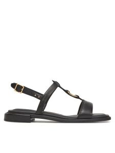 Clarks Sandały Ariany Sling 26181240 Czarny. Czarne sandały Clarks, bez wzorów, ze skóry, bez obcasa, na płaskiej podeszwie, bez zapięcia. Za 259,99 zł.