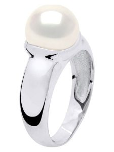 Pearline Srebrny pierścionek z perłą rozmiar: 52. Białe pierścionki Pearline, z perłą, srebrne. Za 434,07 zł.