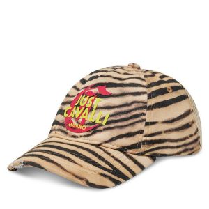 Czapka z daszkiem Just Cavalli. Brązowe czapki Just Cavalli, bez wzorów. Za 149,99 zł.