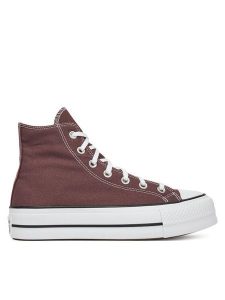 Converse Trampki Chuck Taylor All Star Lift Platform A10646C Bordowy. Czerwone trampki Converse, bez wzorów, z materiału, bez zapięcia. Za 309,99 zł.