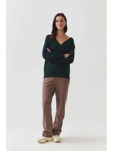TATUUM Sweter w kolorze ciemnozielonym rozmiar: M. Zielone swetry oversize Tatuum, m, bez wzorów, bez ramiączek. Za 128,55 zł.