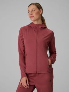 4F Bluza treningowa regular z kapturem damska - brązowa S. Brązowe bluzy 4f, s, bez wzorów, z kapturem. Za 199,99 zł.