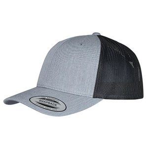 Dwukolorowa Czapka Trucker Retro. Czarne czapki FLEXFIT, bez wzorów, retro. Za 57,99 zł.