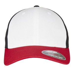 Czapka Z Daszkiem 3 Tone. Białe czapki FLEXFIT, bez wzorów. Za 94,99 zł.