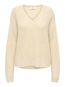JDY Sweter "Evie" w kolorze beżowym rozmiar: M. Brązowe swetry oversize JDY, m, bez wzorów, bez ramiączek. Za 98,95 zł.