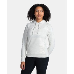Damska bawełniana bluza z kapturem Kilpi SOHEY-W. Białe bluzy Kilpi, xs, bez wzorów, z bawełny, z kapturem. Za 174,18 zł.