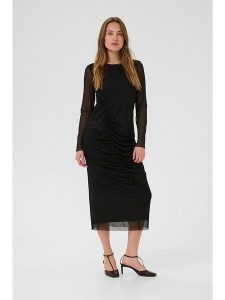 CULTURE Sukienka w kolorze czarnym rozmiar: S. Czarne sukienki Culture, s, bez wzorów, bez kołnierzyka, bez ramiączek, midi. Za 130,99 zł.