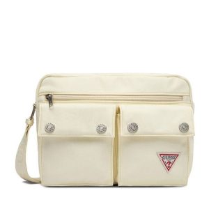 Torebka Guess Jeans. Listonoszki Guess Jeans, z aplikacjami, z jeansu, bez dodatków. Za 199,99 zł.