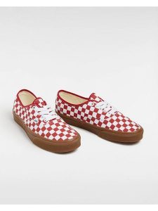 Vans Sneakersy w kolorze czerwono-białym rozmiar: 36,5. Białe trampki Vans, bez wzorów, bez zapięcia. Za 105,38 zł.