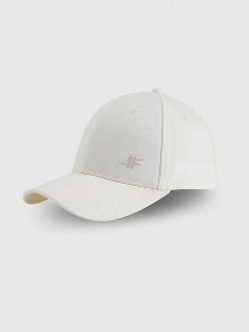 4F Czapka w kolorze kremowym rozmiar: S/M. Brązowe czapki 4f, bez wzorów, z bawełny. Za 22,99 zł.