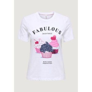 Koszulka crop top Kobieta ONLY Onlkita Life S/S Glam Top Box Jrs. Białe topy ONLY, s, bez wzorów, z bawełny, bez kołnierzyka, bez ramiączek. Za 130,75 zł.