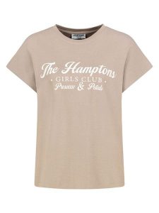 Eight2Nine Koszulka w kolorze beżowym rozmiar: M. Brązowe bluzki Eight2Nine, m, bez wzorów, z bawełny, bez kołnierzyka, bez ramiączek. Za 43,99 zł.