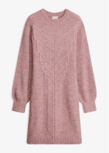 Sukienka dzianinowa. Czerwone sukienki bonprix, bez wzorów, z dzianiny, bez kołnierzyka, bez ramiączek, oversize. Za 169,99 zł.