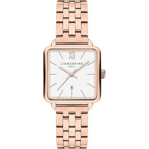 Liebeskind Zegarek kwarcowy w kolorze różowozłoto-białym rozmiar: onesize. Białe, analogowe zegarki Liebeskind. Za 324,26 zł.