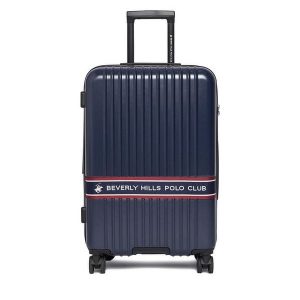 Walizka średnia Beverly Hills Polo Club. Niebieskie walizki Beverly Hills Polo Club, bez wzorów, średnie. Za 359,99 zł.
