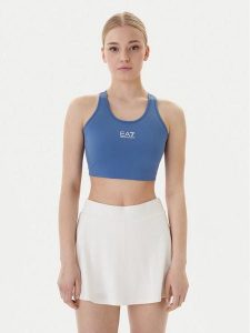 EA7 Emporio Armani Biustonosz sportowy 7W001146 AF12625 UB064 Niebieski. Niebieskie biustonosze sportowe EA7 Emporio Armani, bez wzorów, z syntetyku. Za 249,99 zł.