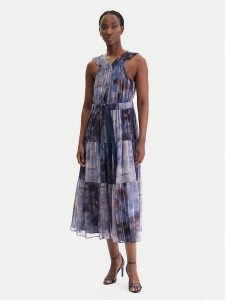 DKNY Sukienka koktajlowa P5KBGD66 Granatowy Regular Fit. Niebieskie sukienki DKNY, m, bez wzorów, z syntetyku, wizytowe, bez kołnierzyka, bez ramiączek. Za 669,99 zł.