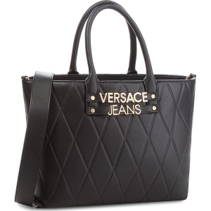 Torebka VERSACE JEANS - E1VSBBL3-70712 899. Czarne shopper bag marki Versace Jeans, z jeansu. Za 749,00 zł.