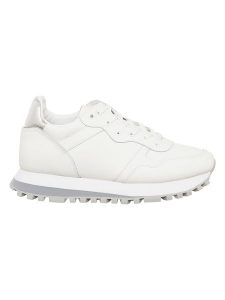 Liu Jo Skórzane sneakersy w kolorze białym rozmiar: 39. Białe trampki Liu Jo, bez wzorów, z materiału, bez zapięcia. Za 263,53 zł.