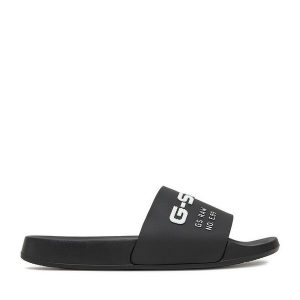 Klapki G-Star. Czarne klapki G-Star, bez wzorów, bez obcasa. Za 103,99 zł.