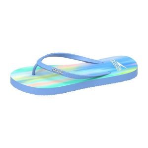 Japonki Speedo W Flip Flop. Niebieskie klapki Speedo, bez wzorów, bez obcasa. Za 84,99 zł.