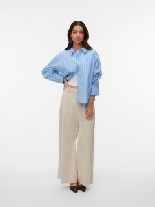 Vero Moda Koszula w kolorze błękitno-białym rozmiar: S. Niebieskie koszule Vero Moda, s, bez wzorów, z bawełny, bez kołnierzyka, bez ramiączek. Za 104,95 zł.