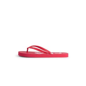 Klapki damskie Fila Troy. Czerwone klapki Fila, bez wzorów, bez obcasa. Za 41,99 zł.