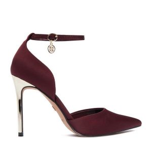 Szpilki Nine West. Czerwone szpilki Nine West, bez wzorów, bez obcasa. Za 249,99 zł.