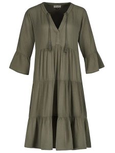 Eight2Nine Sukienka w kolorze khaki rozmiar: XS. Brązowe sukienki Eight2Nine, xs, bez wzorów, z wiskozy, bez kołnierzyka, bez ramiączek, midi. Za 127,35 zł.