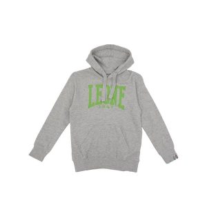 Bluza z bawełna z kaptur na czas wolny na co dzień. Szare bluzy LEONE 1947 APPAREL, bez wzorów, z bawełny, bez kaptura. W wyprzedaży za 84,54 zł.