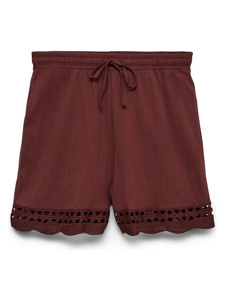 Vero Moda Szorty w kolorze bordowym rozmiar: XL. Czerwone szorty Vero Moda, bez wzorów, z bawełny, z podwyższonym stanem. Za 71,07 zł.