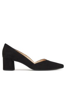 HÖGL Półbuty Boulevard 45 0-174502 Czarny. Czarne czółenka HÖGL, bez wzorów, ze skóry, bez obcasa, na obcasie, bez zapięcia. Za 449,99 zł.