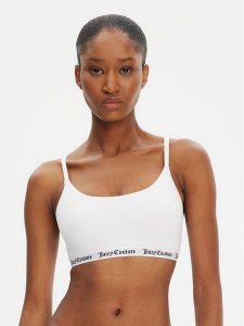Juicy Couture Biustonosz top Ren JCTBT125972 Biały. Białe topy Juicy Couture, m, bez wzorów, z bawełny, bez kołnierzyka, bez ramiączek. Za 69,99 zł.