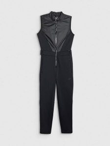 4F Kombinezon narciarski w kolorze czarnym rozmiar: M. Czarne kombinezony 4f, m, bez wzorów, z polaru, sportowe, bez kołnierzyka, bez ramiączek. Za 485,44 zł.