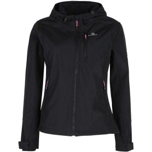 Kurtka Softshell Octavia dla Kobiet - Elegancka, Oddychająca i Wodoodporna. Czarne kurtki ZUMBA WEAR, bez wzorów, z elastanu, bez kaptura. Za 263,99 zł.