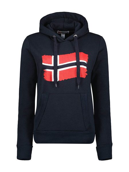 Geographical Norway Bluza "Florence" w kolorze granatowym rozmiar: L. Niebieskie bluzy Geographical Norway, l, bez wzorów, z kapturem. Za 109,78 zł.