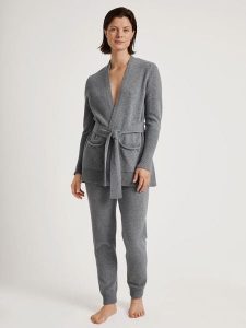 Calida Wełniane spodnie dresowe w kolorze szarym rozmiar: M. Szare spodnie dresowe Calida, m, bez wzorów, z dresówki. Za 457,95 zł.