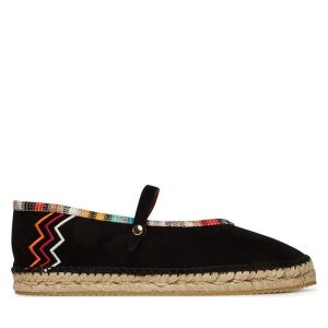 Espadryle M Missoni. Czarne espadryle M Missoni, bez wzorów, bez obcasa. Za 1 349,00 zł.