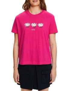 ESPRIT Koszulka w kolorze różowym rozmiar: XS. Różowe bluzki ESPRIT, xs, bez wzorów, z bawełny, bez kołnierzyka, bez ramiączek. Za 26,31 zł.