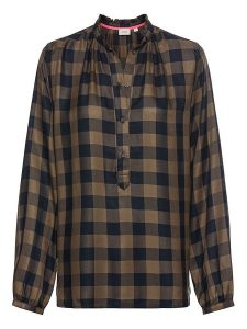 Camel Active Bluzka w kolorze czarno-oliwkowym rozmiar: L. Brązowe bluzki Camel Active, l, bez wzorów, z wiskozy, bez kołnierzyka, bez ramiączek. Za 184,46 zł.