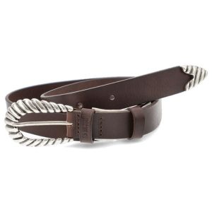 Brązowy Elegancki Damski Pasek Big Star. Brązowe paski Big Star, bez wzorów, z jeansu, eleganckie. Za 129,00 zł.