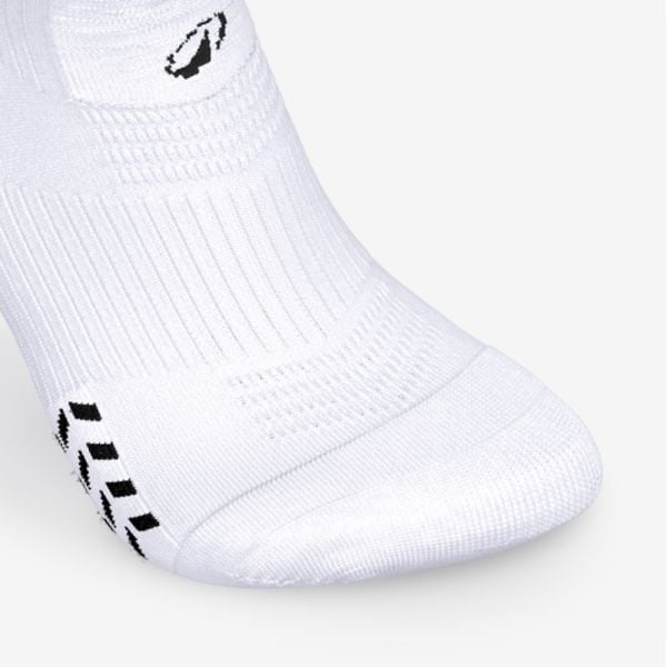 Skarpety piłkarskie podwyższone Kipsta Viralto II MiD antypoślizgowe. Białe skarpetki KIPSTA, bez wzorów, z dzianiny. Za 39,99 zł.