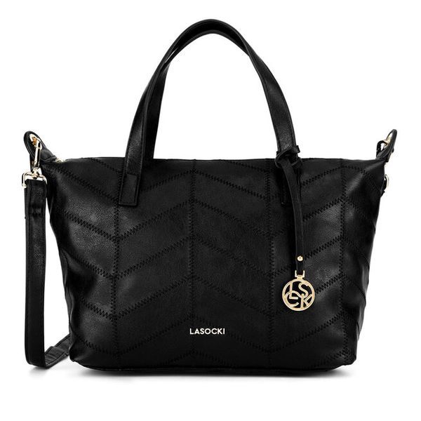 Torba Lasocki. Czarne listonoszki Lasocki, bez wzorów, bez dodatków. Za 179,99 zł.
