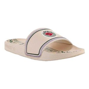 Damskie Klapki X Liberty 2.0 Logo Sliders. Brązowe klapki Puma, bez wzorów, z syntetyku, z otwartym noskiem, bez obcasa. Za 295,99 zł.