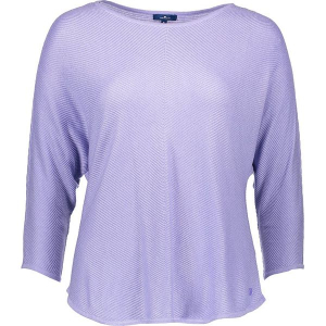 Sweter w kolorze fioletowym. Fioletowe swetry klasyczne marki Tom Tailor Adults, z dekoltem w łódkę. W wyprzedaży za 130,95 zł.