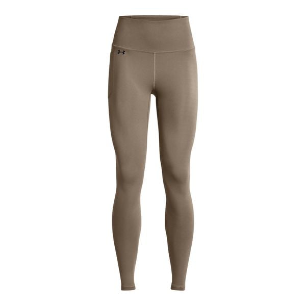 Damskie legginsy Under Armour Motion. Brązowe legginsy Under Armour, bez wzorów, z materiału, długie. Za 239,99 zł.