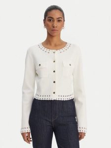 Fracomina Kardigan FR26ST8010K52401 Écru Regular Fit. Białe kardigany Fracomina, z syntetyku. Za 526,99 zł.